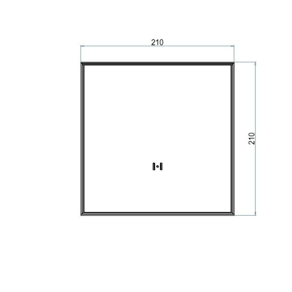 Produktbild UBD 215 209  -  Unterflur-Bodendose UBD 210 small inkl. Blinddeckel mit Kante, geschlossen, und 15mm Vertiefung